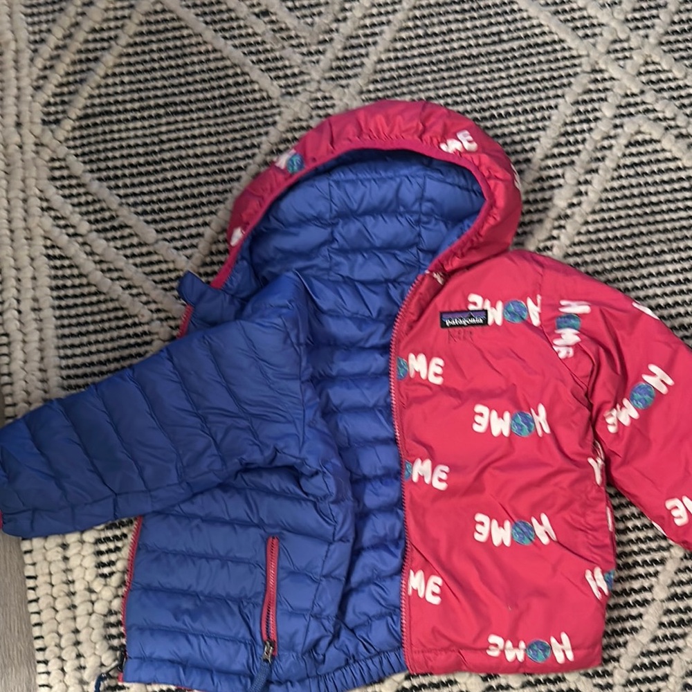 Reversible Patagonia Kids Jacket - Red and Blue